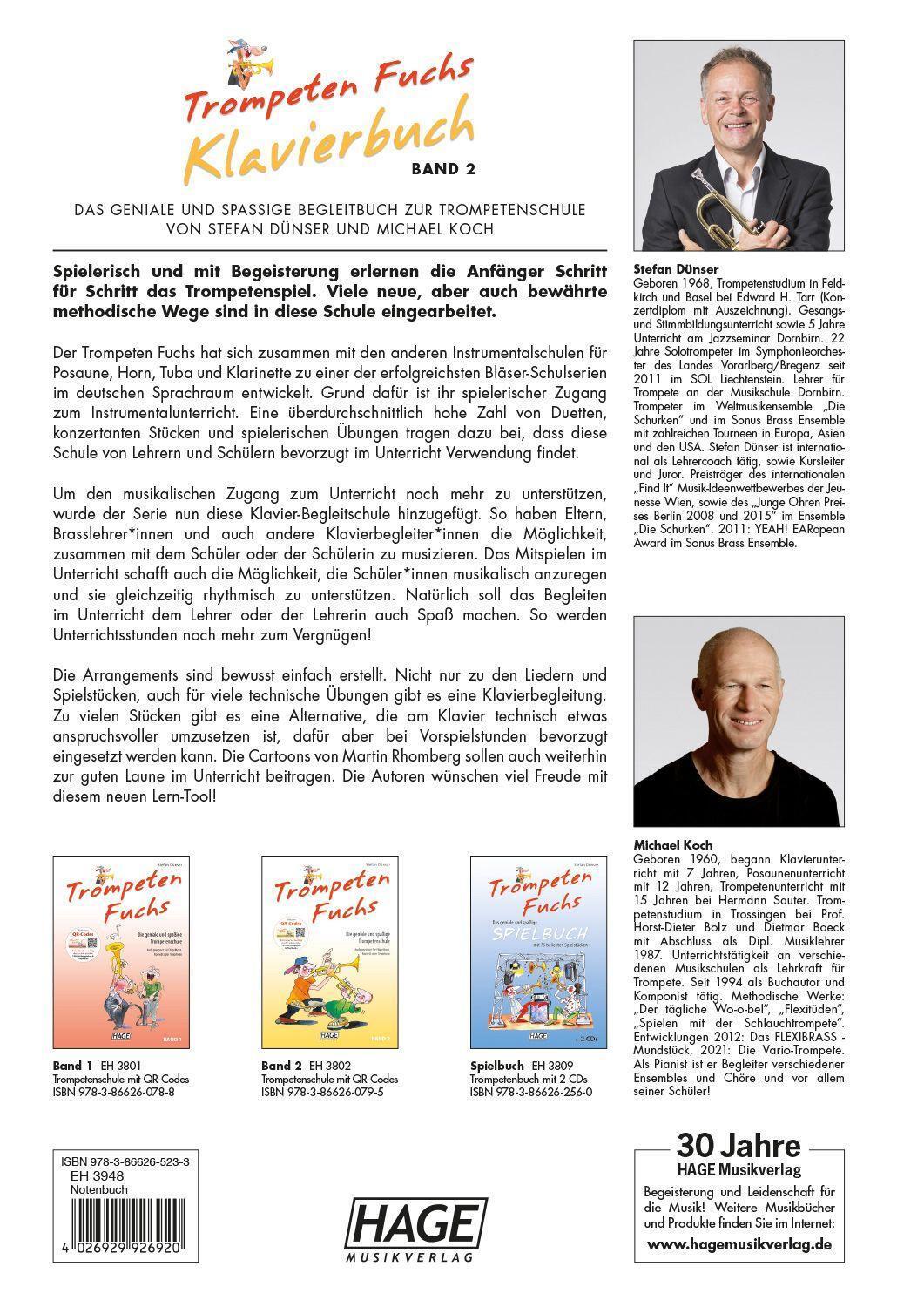 Bild: 9783866265233 | Trompeten Fuchs 2 - Klavier Begleitbuch | Stefan Dünser (u. a.) | Buch