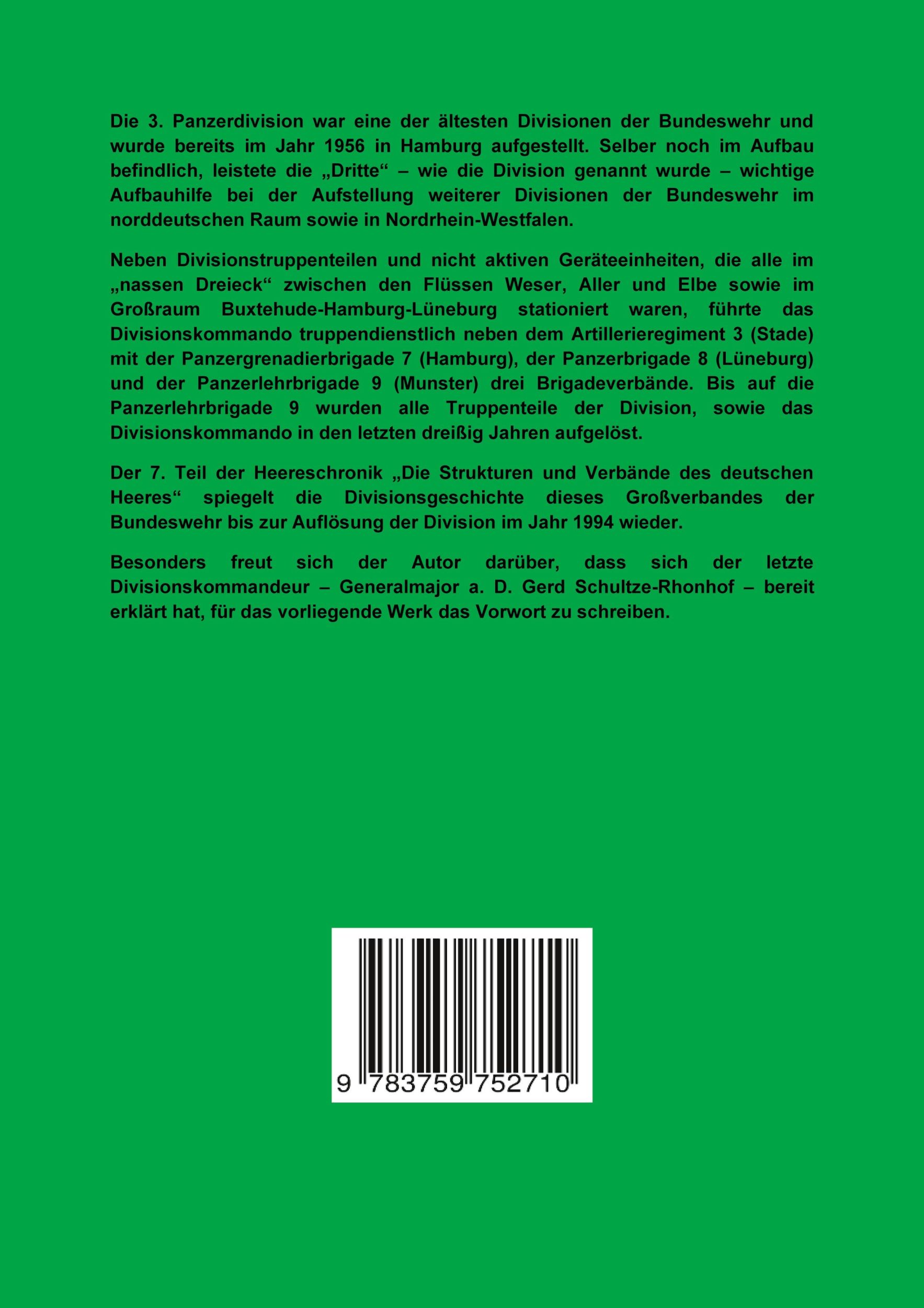 Rückseite: 9783759752710 | Die 3. Panzerdivision - Eine Division im nassen Dreieck" | Uwe Walter