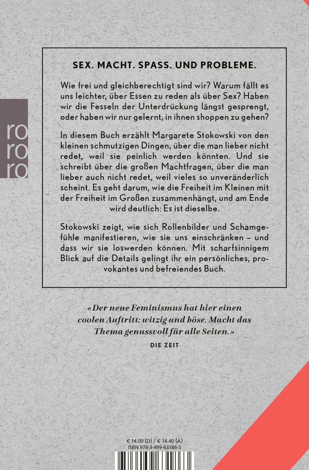 Rückseite: 9783499631863 | Untenrum frei | Margarete Stokowski | Taschenbuch | 256 S. | Deutsch