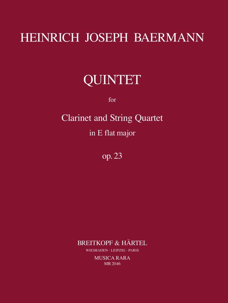Cover: 9790004486078 | Quintett in Es op. 23 | Heinrich Joseph Baermann | Stimmensatz