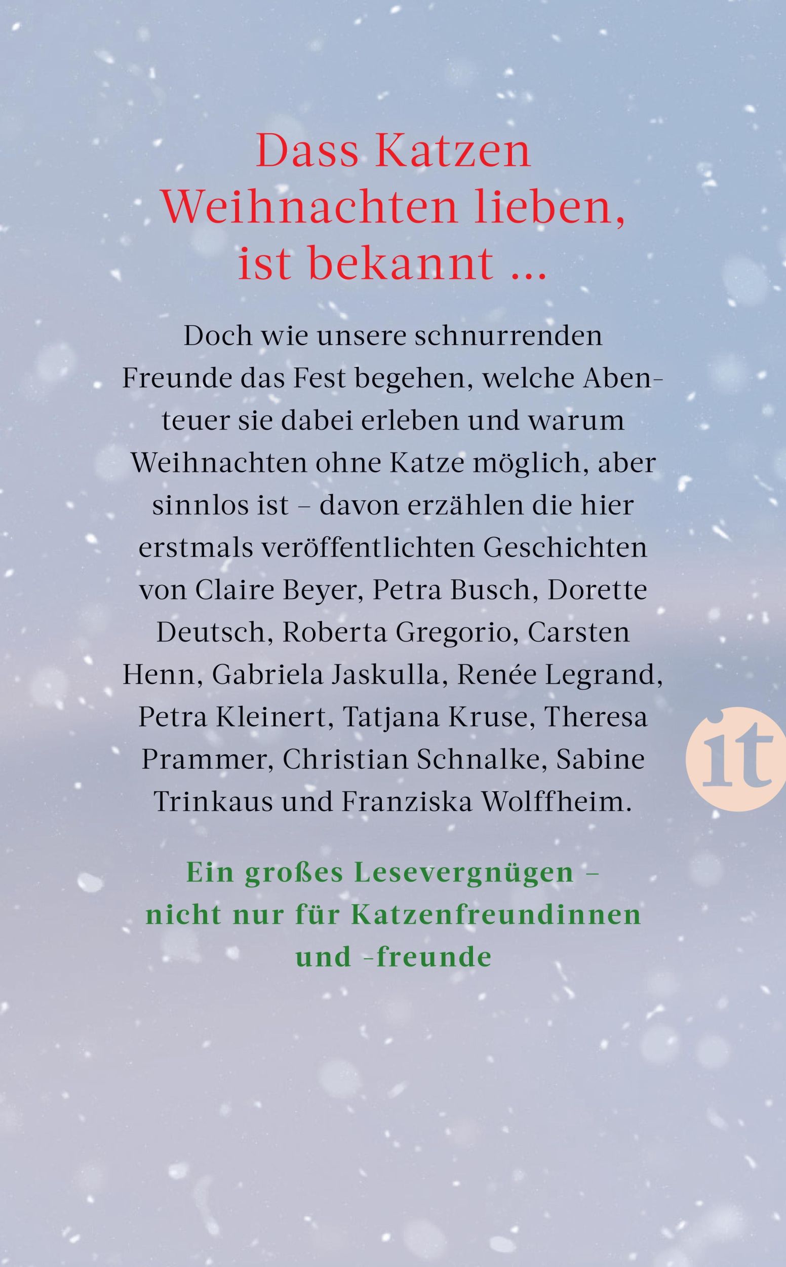 Rückseite: 9783458683650 | Katzen lieben Weihnachten | Gesine Dammel | Taschenbuch | 204 S.