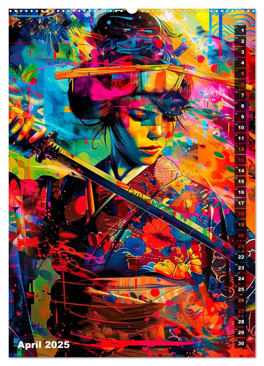 Bild: 9783383810428 | Samurai - Onna Bugeisha (Wandkalender 2025 DIN A2 hoch), CALVENDO...