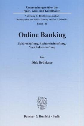 Cover: 9783428107087 | Online Banking. Sphärenhaftung, Rechtsscheinhaftung,...