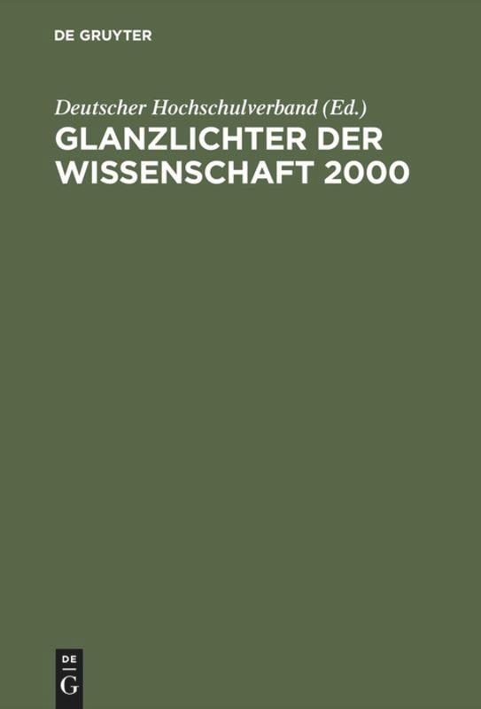 Cover: 9783828201583 | Glanzlichter der Wissenschaft 2000 | Ein Almanach | Hochschulverband