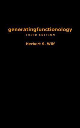 Cover: 9781568812793 | generatingfunctionology | Third Edition | Herbert S. Wilf | Buch