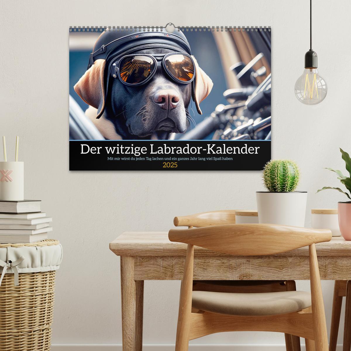 Bild: 9783435368143 | Der witzige Labrador-Kalender (Wandkalender 2025 DIN A3 quer),...