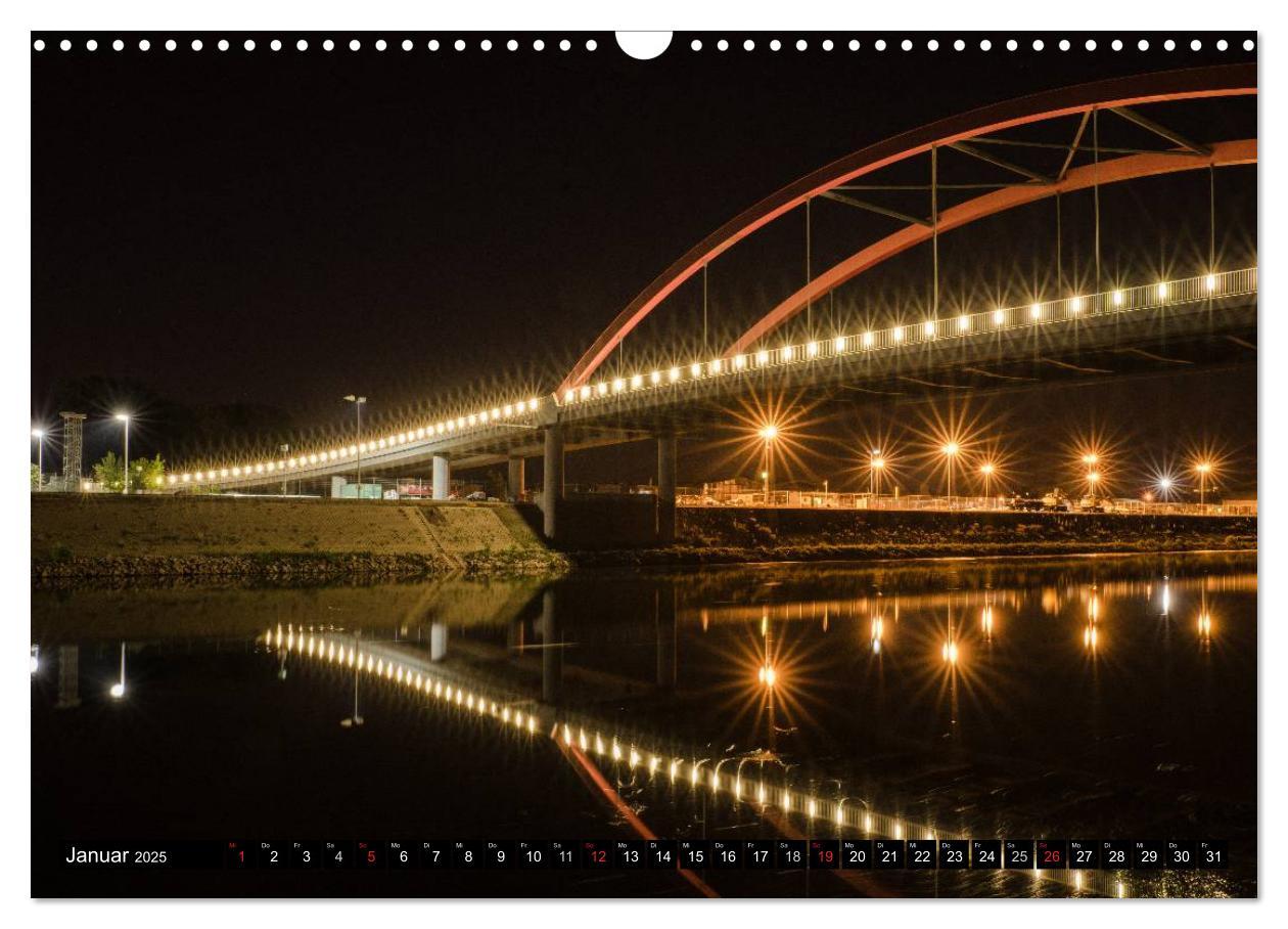 Bild: 9783435597857 | Mannheim 2025 - wenn es Nacht wird im Hafen (Wandkalender 2025 DIN...