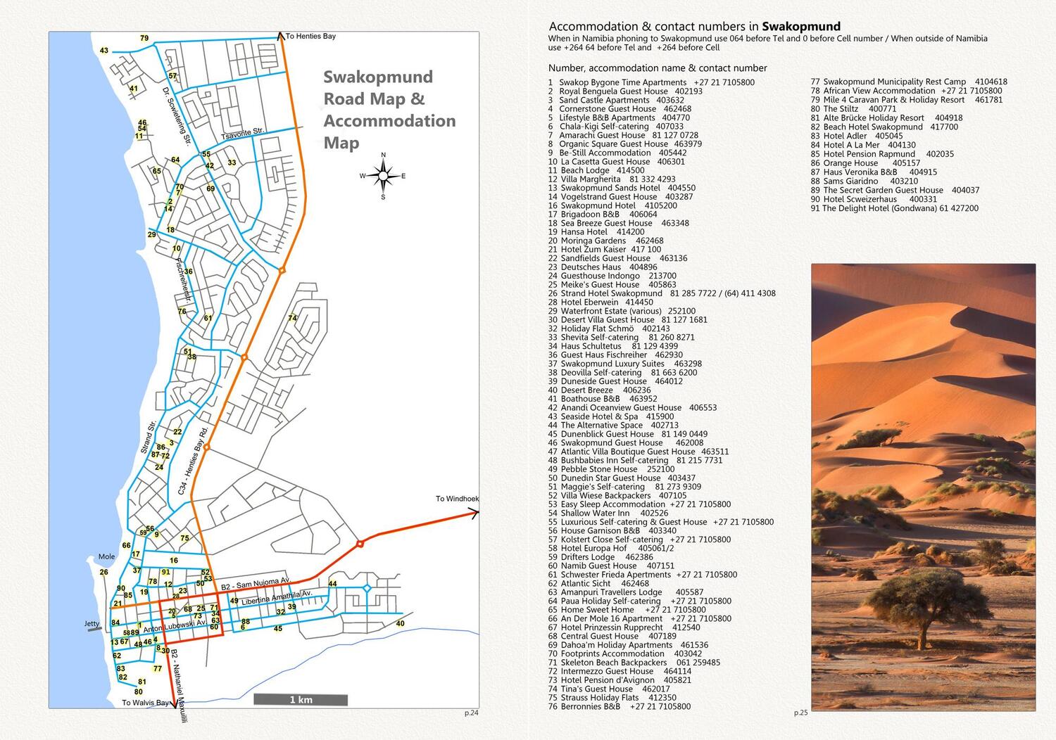Bild: 9783947895427 | Detaillierte NAMIBIA Reisekarte - NAMIBIA ROAD MAP (1:1.160.000)