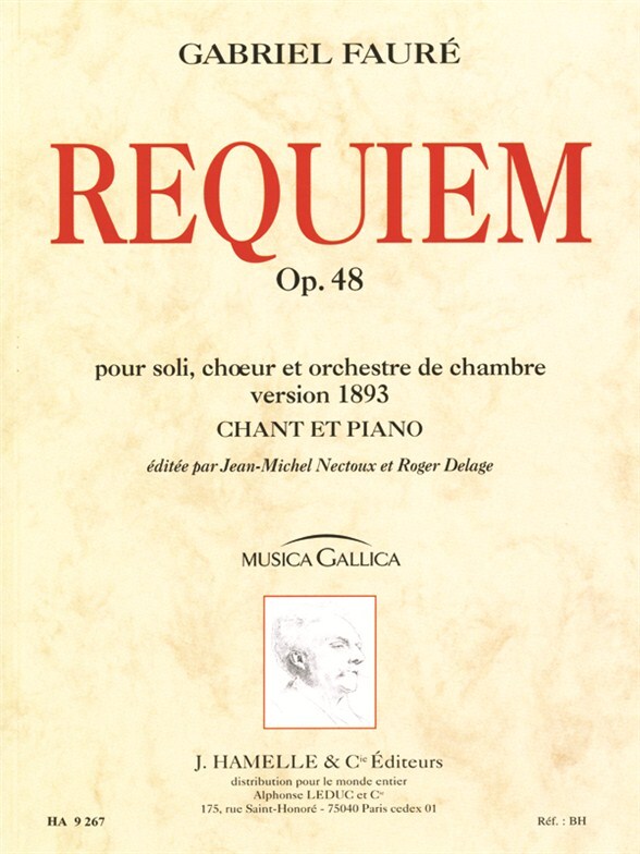 Cover: 9790230792677 | Requiem op. 48 | pour soli, choeur et orchestre de chambre | Fauré