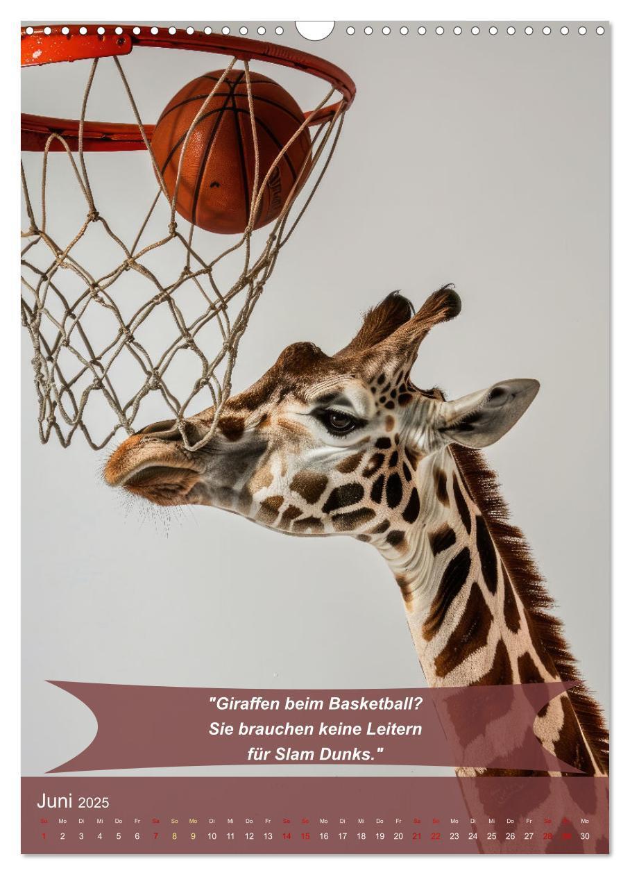 Bild: 9783457167649 | Der tierisch lustige Basketball-Kalender (Wandkalender 2025 DIN A3...