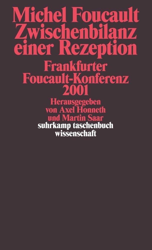 Cover: 9783518292174 | Michel Foucault, Zwischenbilanz einer Rezeption | Axel Honneth (u. a.)