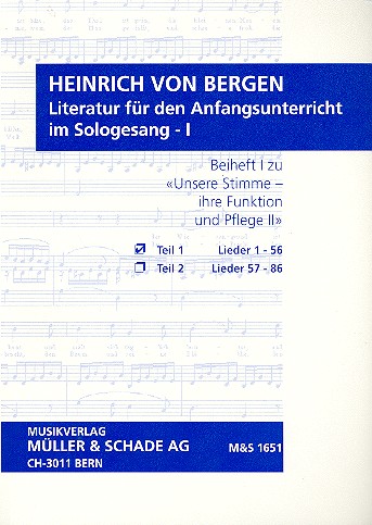 Cover: 9790500231721 | Literatur für den Anfangsunterricht im Sologesang Band 1 Teil...