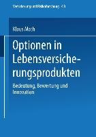 Cover: 9783824490868 | Optionen in Lebensversicherungsprodukten | Klaus Math | Taschenbuch