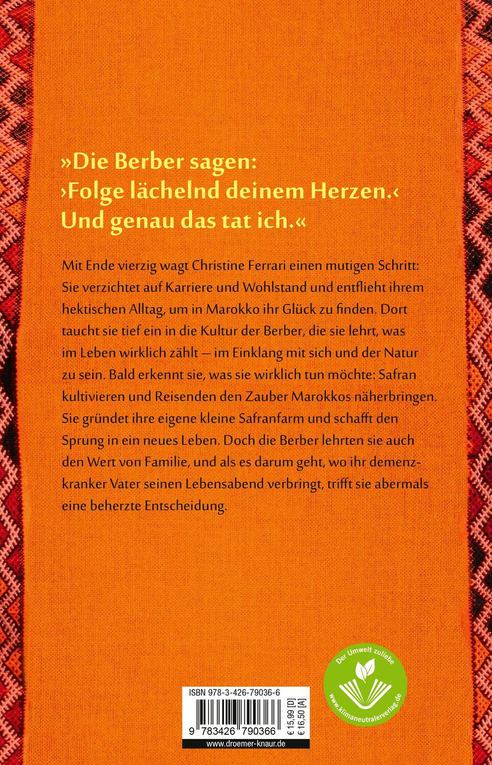 Rückseite: 9783426790366 | Die Safranfrau | Christine Ferrari | Taschenbuch | 224 S. | Deutsch