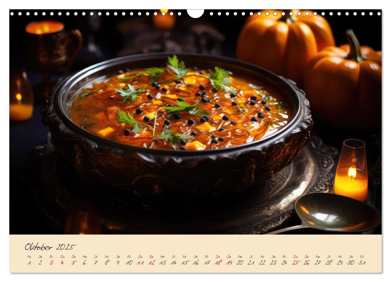 Bild: 9783383891045 | Gothic Food (Wandkalender 2025 DIN A3 quer), CALVENDO Monatskalender