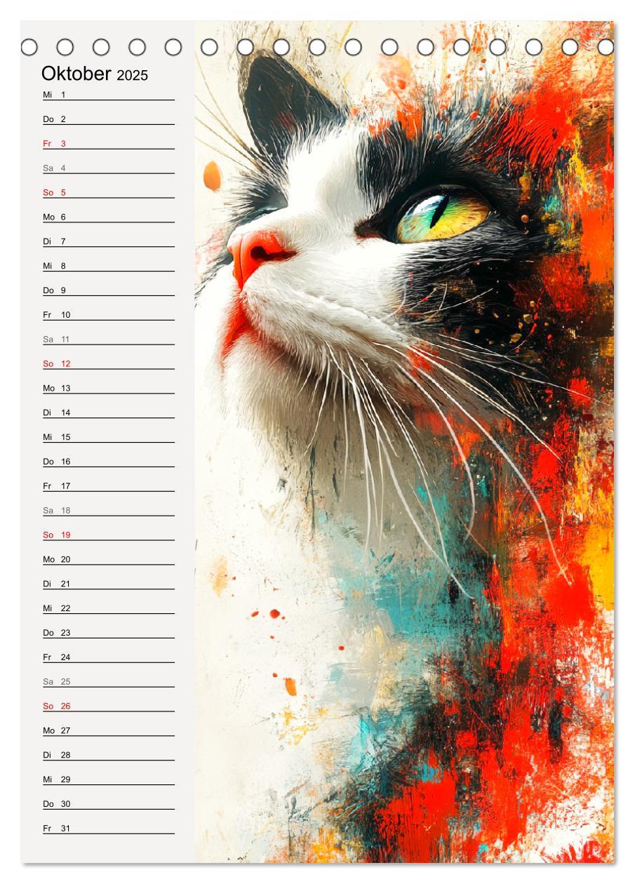 Bild: 9783457211991 | Katzenportraits. Moderne Samtpfoten-Kunst (Tischkalender 2025 DIN...