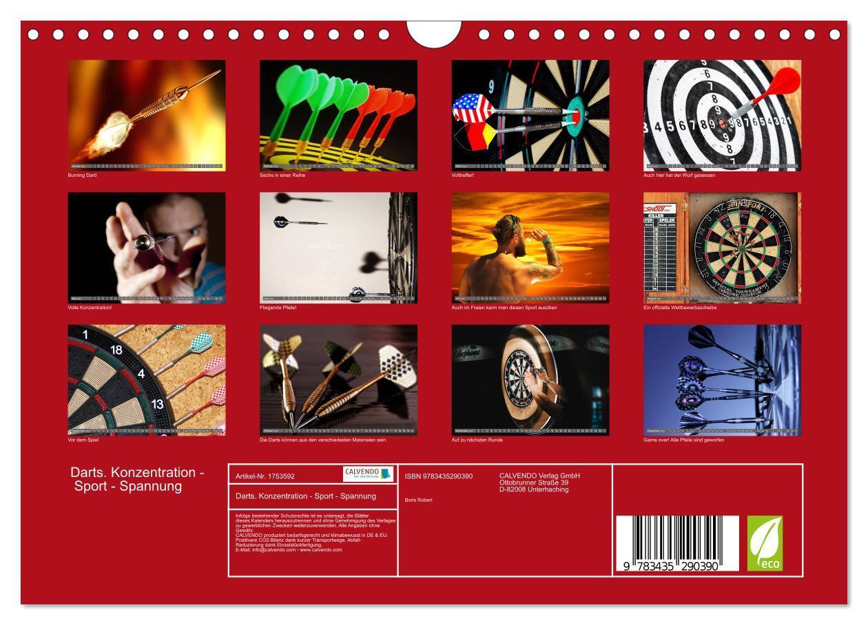 Bild: 9783435290390 | Darts. Konzentration - Sport - Spannung (Wandkalender 2025 DIN A4...