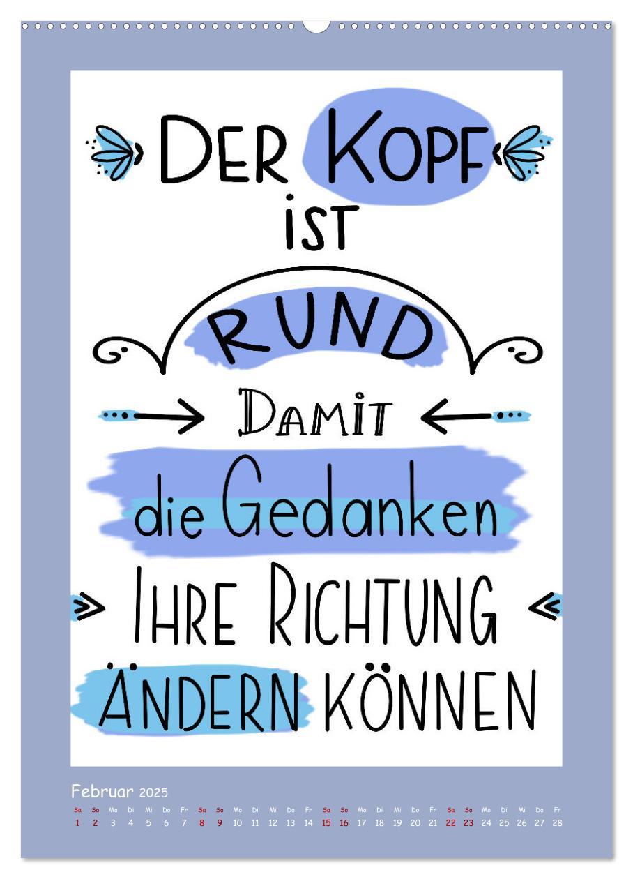 Bild: 9783435696178 | Nachgedacht-Sprüche und Zitate (Wandkalender 2025 DIN A2 hoch),...