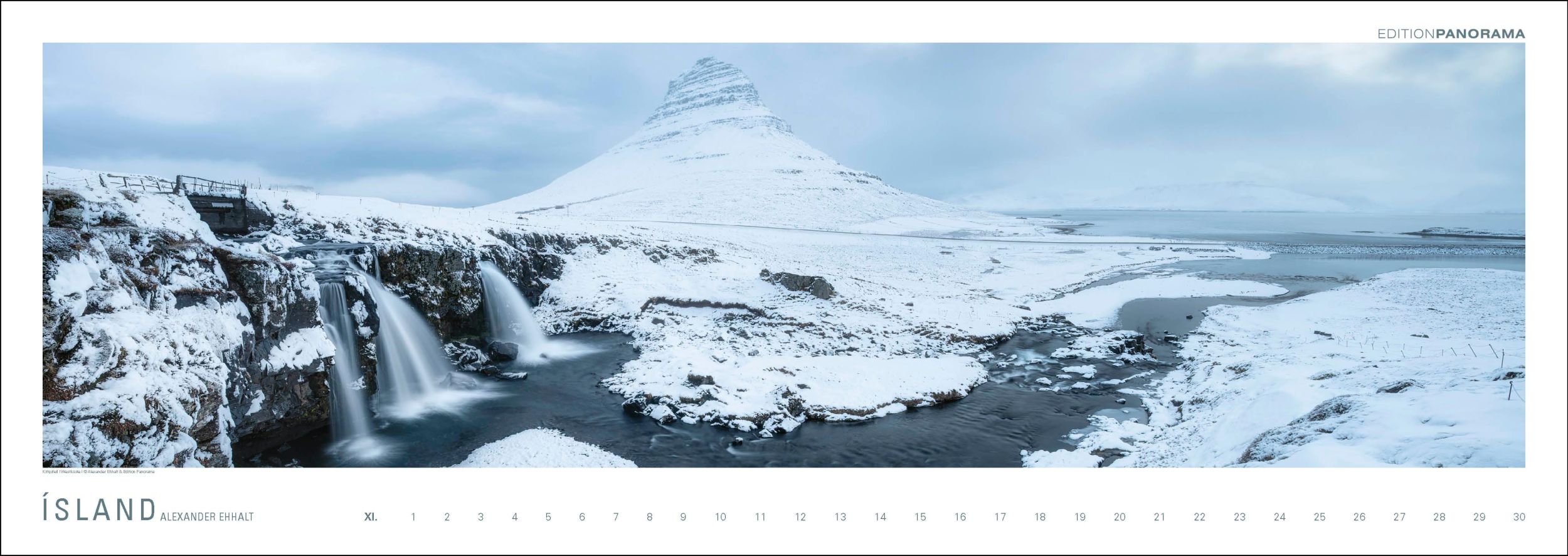 Bild: 9783898236232 | ISLAND | NEU 2024 - Immerwährender Panorama-Kalender, 110 x 39 cm