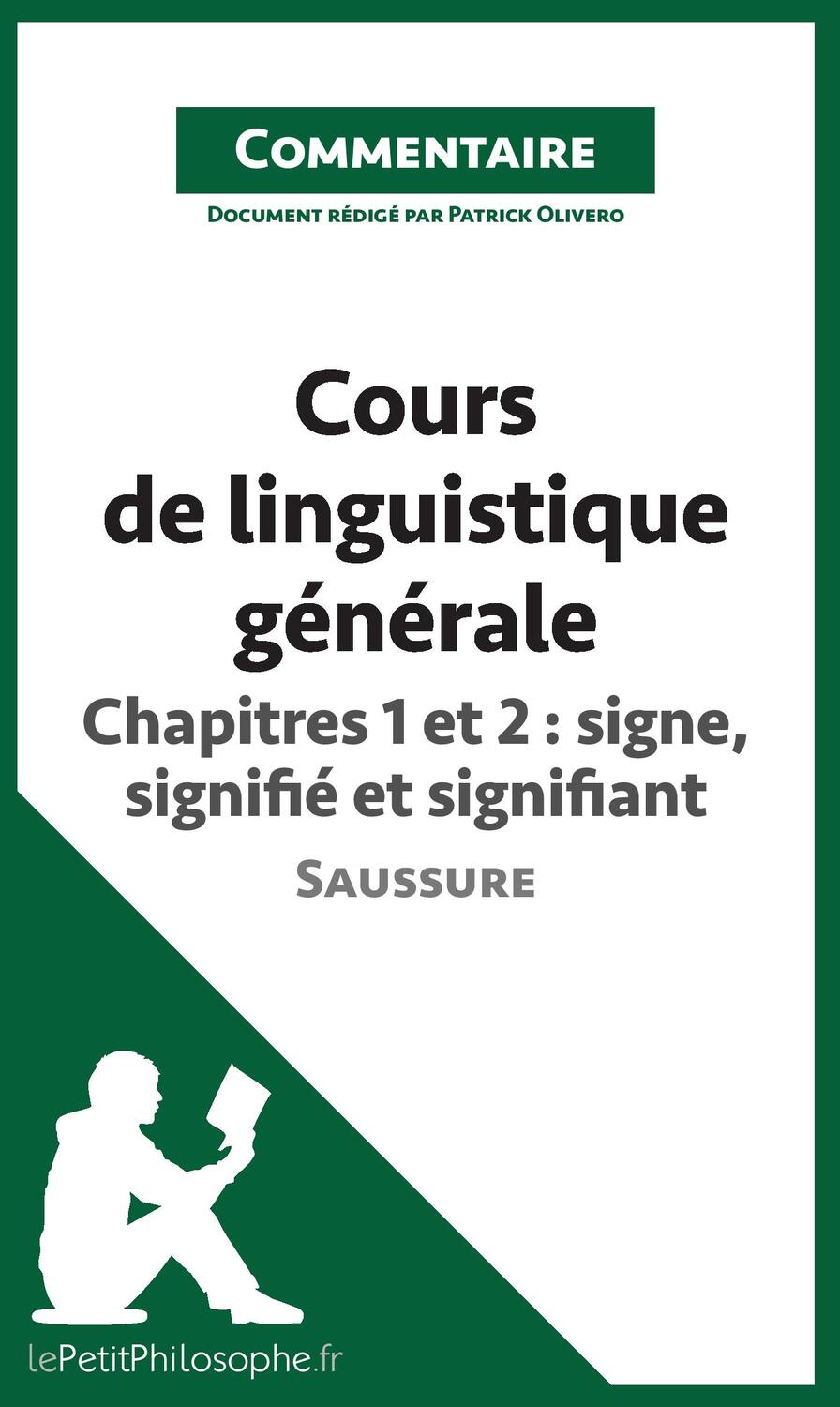 Cover: 9782806255143 | Cours de linguistique générale de Saussure - Chapitres 1 et 2 :...