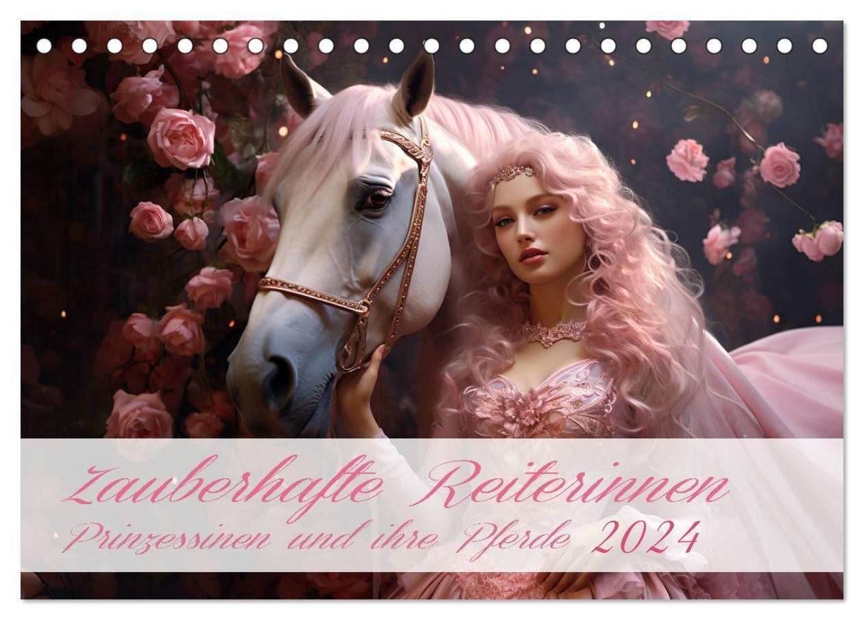 Cover: 9783383741920 | Zauberhafte Reiterinnen (Tischkalender 2024 DIN A5 quer), CALVENDO...