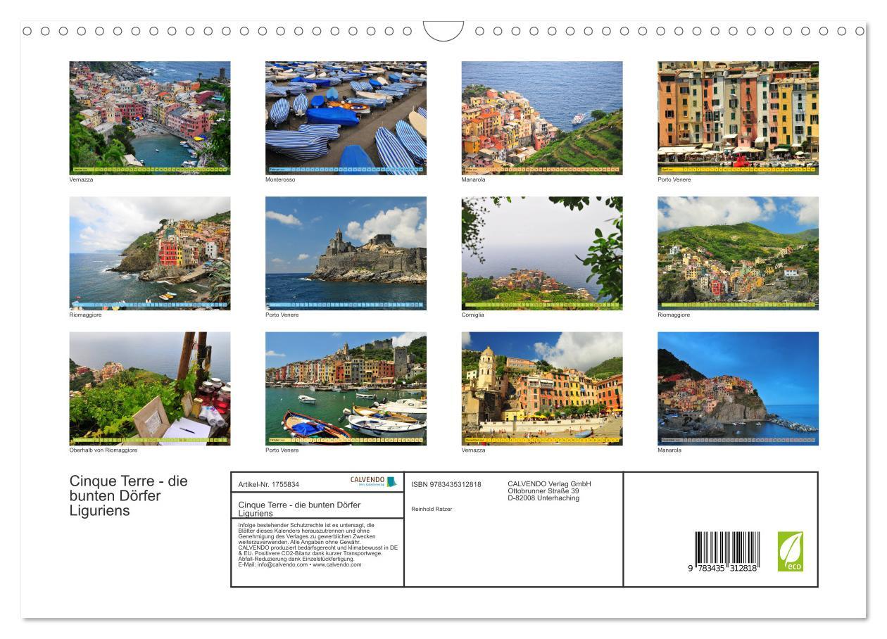 Bild: 9783435312818 | Cinque Terre - die bunten Dörfer Liguriens (Wandkalender 2025 DIN...