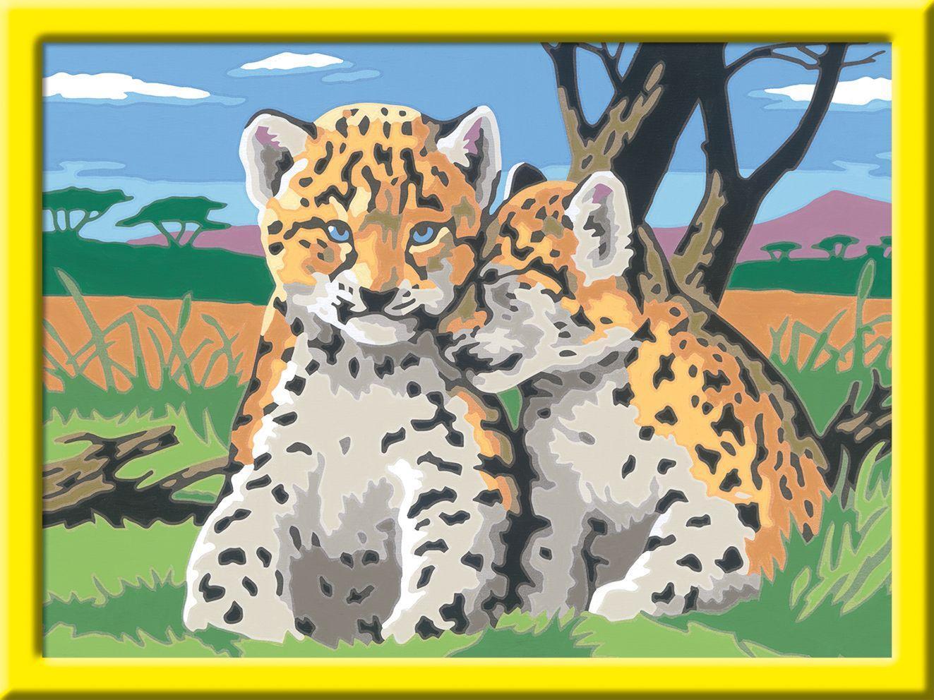 Bild: 4005556284863 | Ravensburger Malen nach Zahlen 28486 - Kleine Leoparden - Kinder ab...