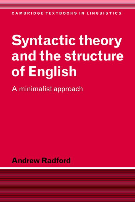 Cover: 9780521477079 | Syntactic Theory and the Structure of English | A Minimalist Approach