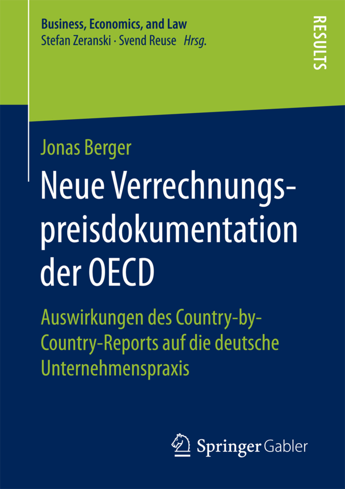 Cover: 9783658183103 | Neue Verrechnungspreisdokumentation der OECD | Jonas Berger | Buch