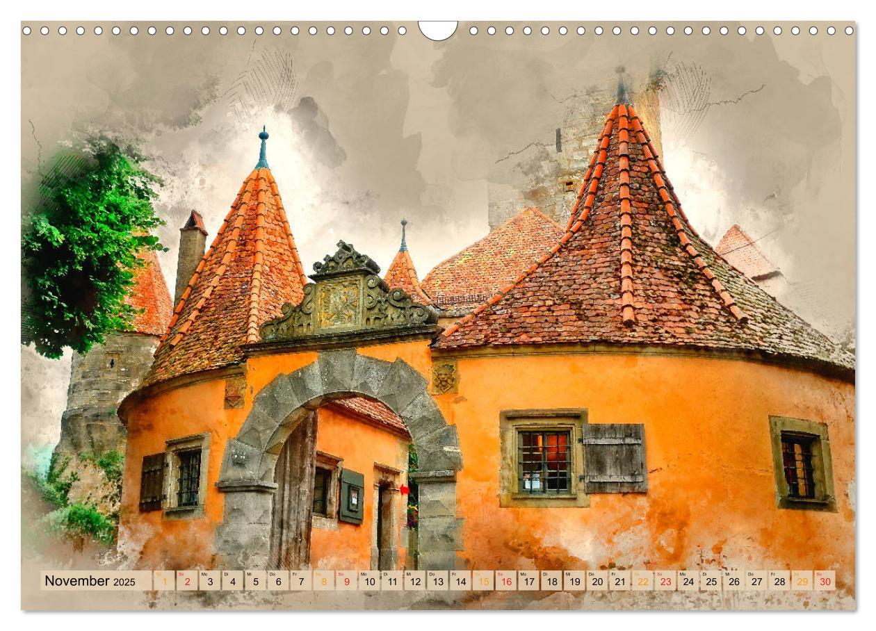 Bild: 9783435409778 | Romantische Städte - Rothenburg ob der Tauber (Wandkalender 2025...