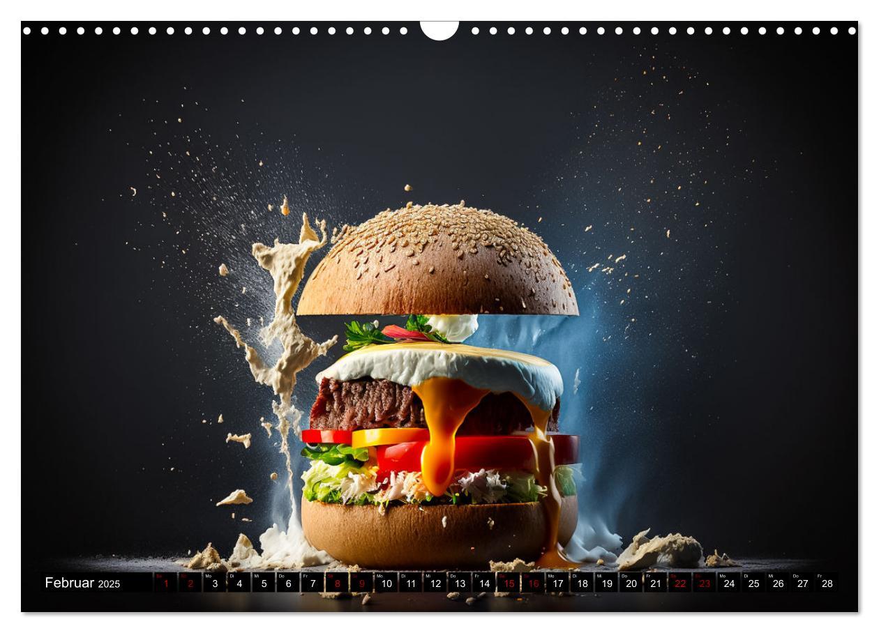 Bild: 9783383912979 | Burgerfood (Wandkalender 2025 DIN A3 quer), CALVENDO Monatskalender