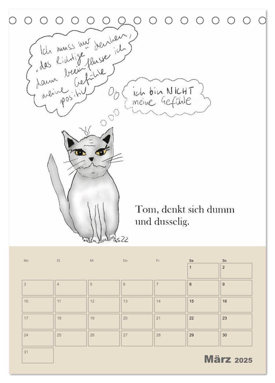 Bild: 9783457220818 | Therapie.Katzen (Tischkalender 2025 DIN A5 hoch), CALVENDO...