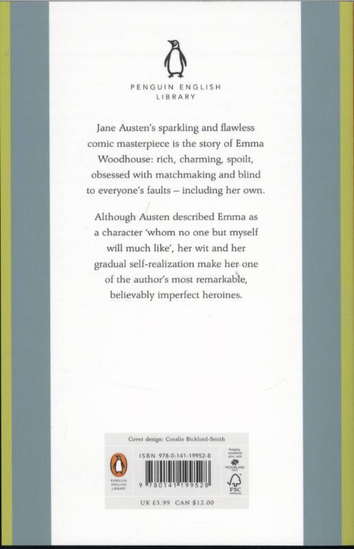 Rückseite: 9780141199528 | Emma | Jane Austen | Taschenbuch | Penguin English Library | Englisch