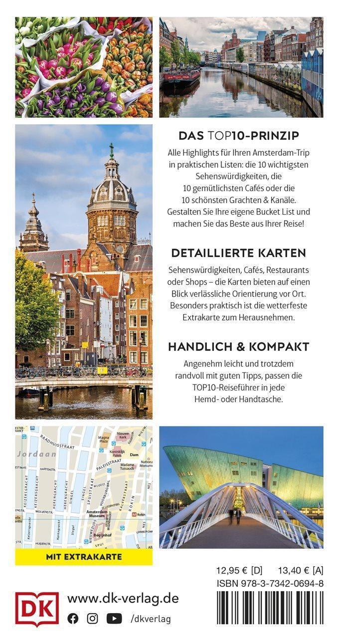 Rückseite: 9783734206948 | TOP10 Reiseführer Amsterdam | Fiona Duncan (u. a.) | Taschenbuch