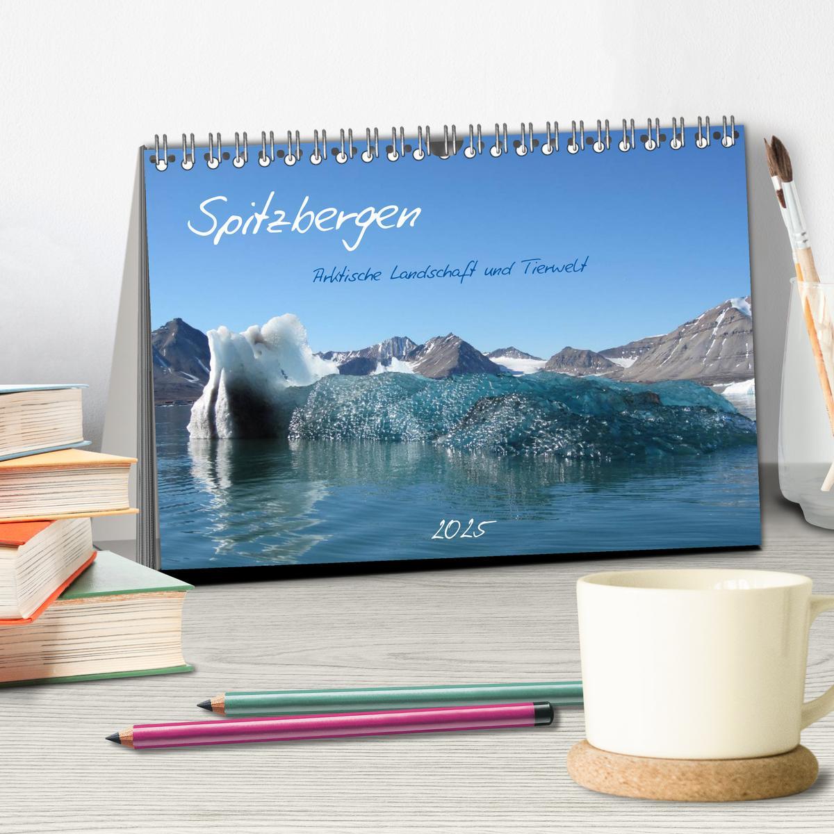 Bild: 9783435771462 | Spitzbergen (Tischkalender 2025 DIN A5 quer), CALVENDO Monatskalender