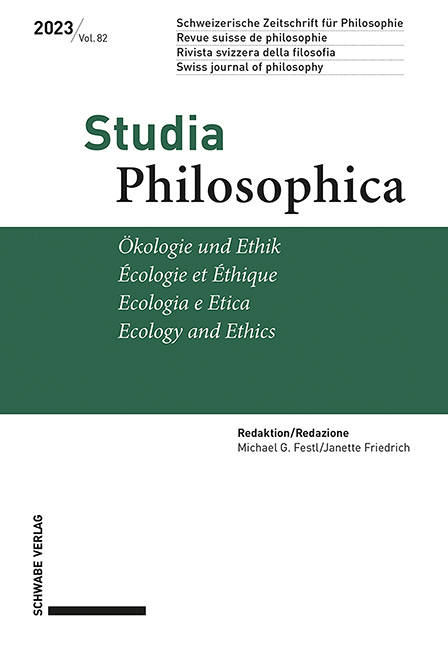 Cover: 9783796548413 | Ökologie und Ethik / Écologie et Éthique | Gesellschaft (u. a.) | Buch