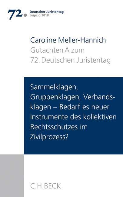 Cover: 9783406715822 | Verhandlungen des 72. Deutschen Juristentages Leipzig 2018 Bd. I:...