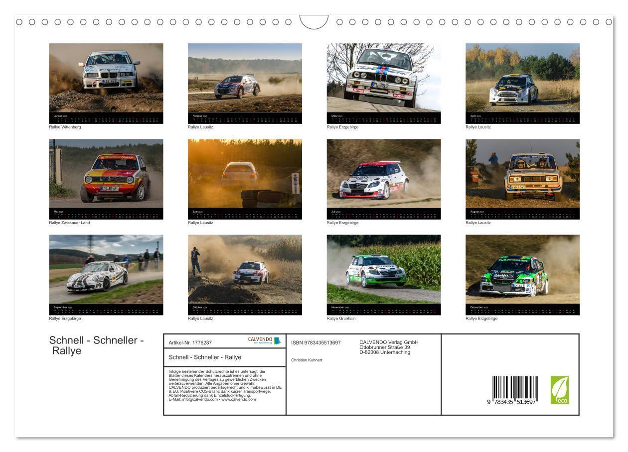 Bild: 9783435513697 | Schnell - Schneller - Rallye (Wandkalender 2025 DIN A3 quer),...