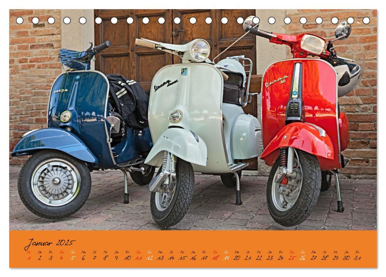 Bild: 9783383977435 | Vespa Liebe (Tischkalender 2025 DIN A5 quer), CALVENDO Monatskalender