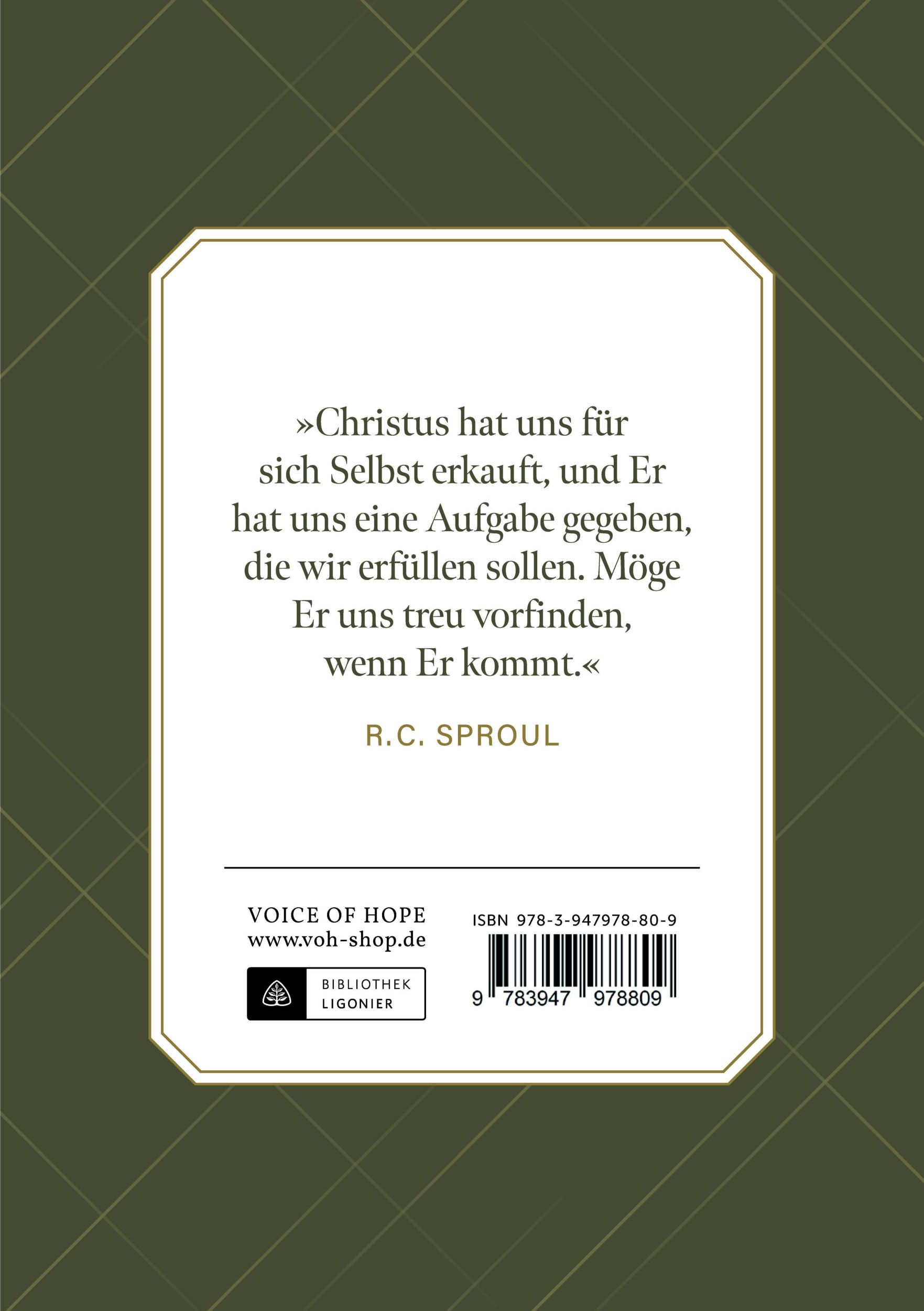 Rückseite: 9783947978809 | Sind dies die letzten Tage? | Kleine VOH-Reihe | Robert Charles Sproul