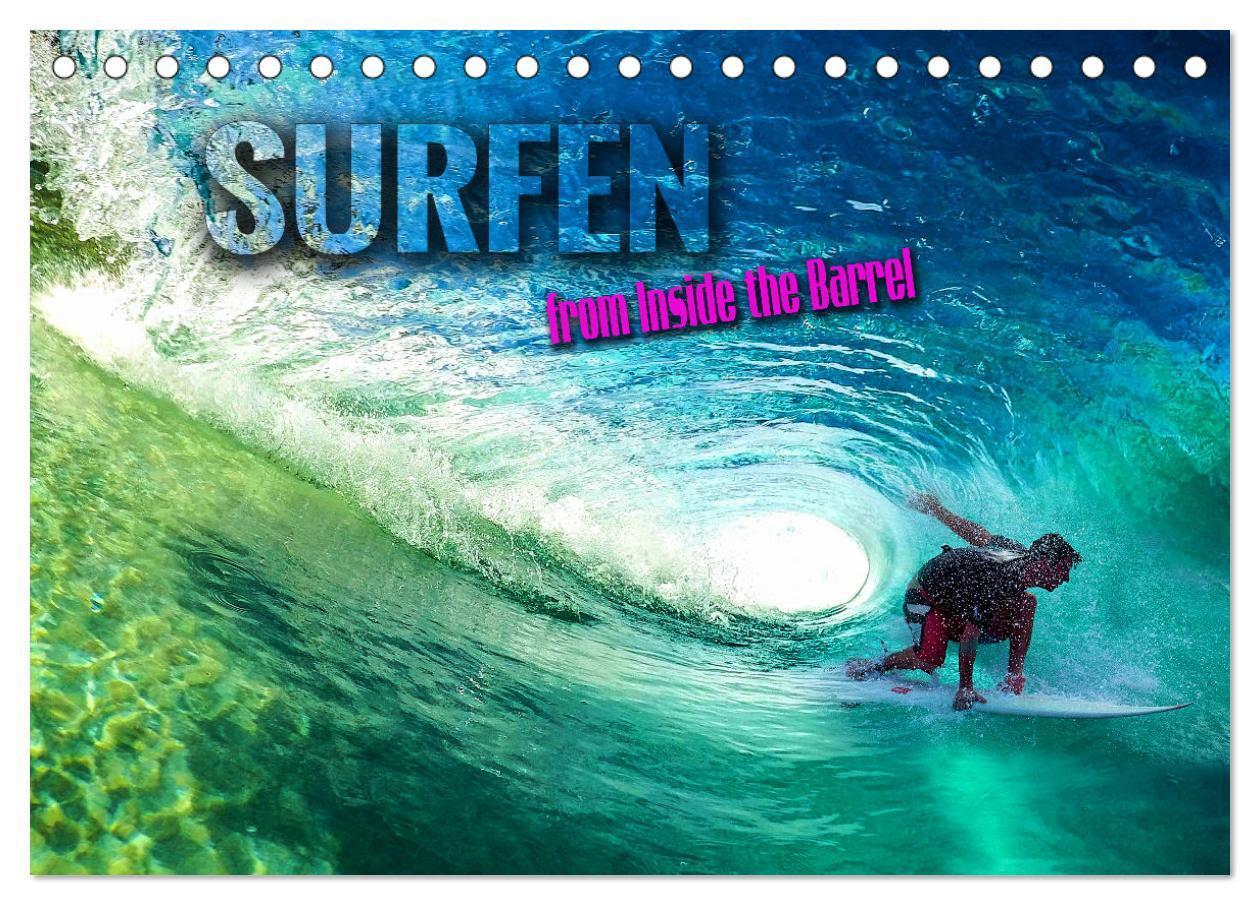 Cover: 9783675410428 | Surfen - from Inside the Barrel (Tischkalender 2024 DIN A5 quer),...