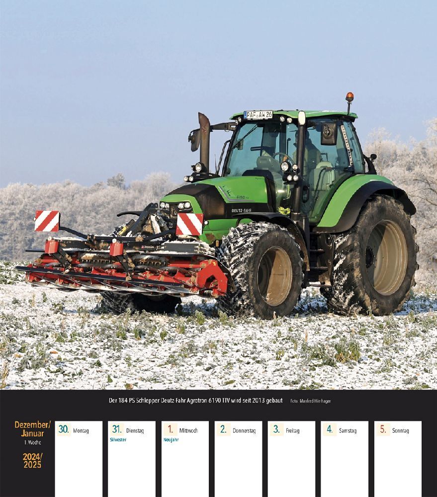 Bild: 9783751611091 | Deutz Traktoren 2025 Wochenkalender | Kalender | 53 S. | Deutsch