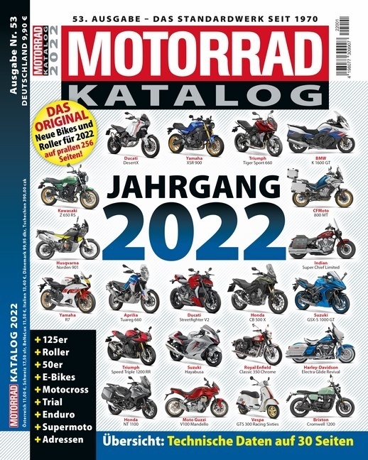 Cover: 9783613320055 | Motorrad-Katalog 2022 | Taschenbuch | 2021 | Motorbuch Verlag