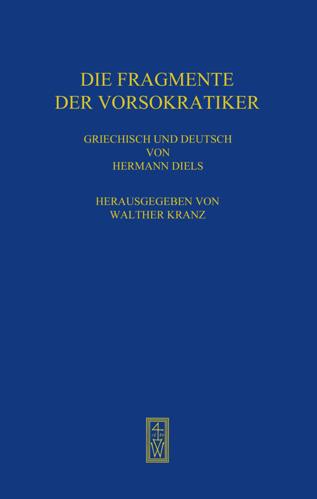 Cover: 9783615122008 | Die Fragmente der Vorsokratiker | Hermann Diels | Buch | Deutsch