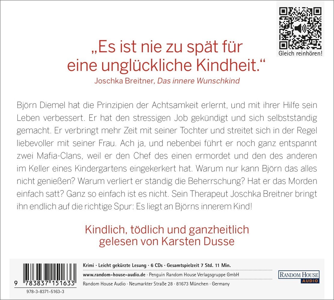 Bild: 9783837151633 | Das Kind in mir will achtsam morden, 6 Audio-CD | Karsten Dusse | CD