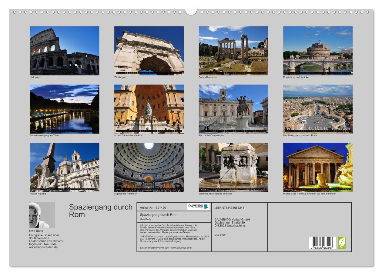 Bild: 9783435663248 | Spaziergang durch Rom (Wandkalender 2025 DIN A2 quer), CALVENDO...