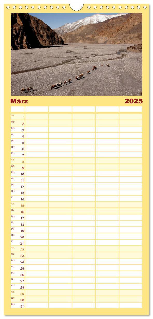 Bild: 9783457111635 | Familienplaner 2025 - Nepal mit 5 Spalten (Wandkalender, 21 x 45...