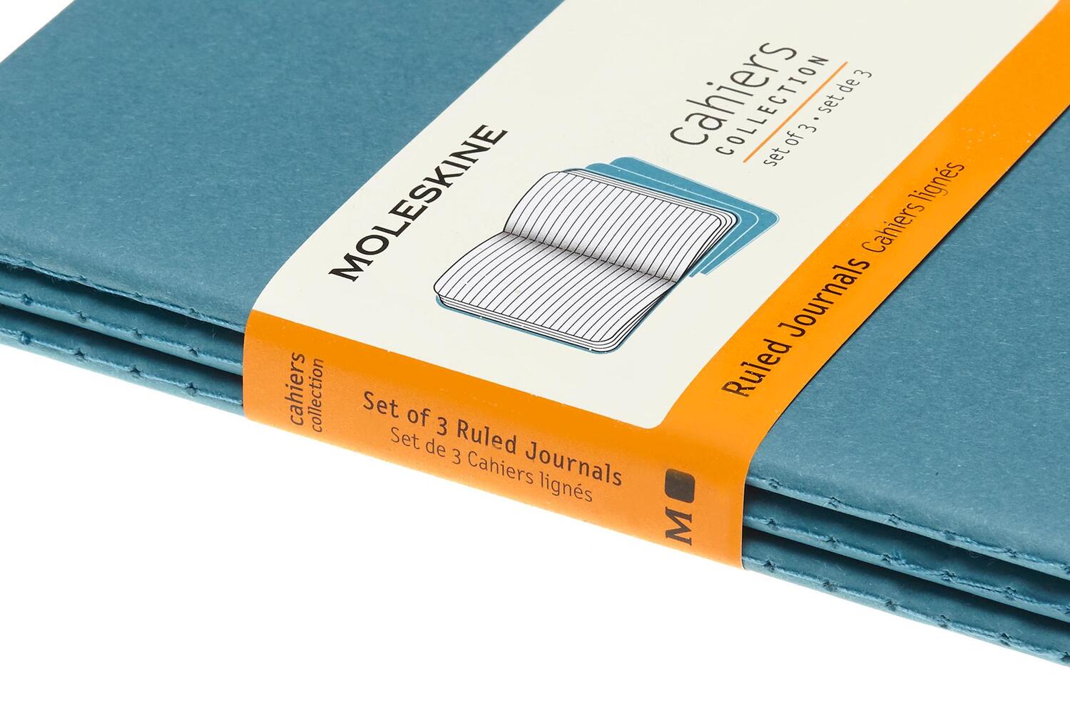 Bild: 8058647629582 | Moleskine Cahier Pocket/A6, 3er Set, Liniert, Lebhaftes Blau | 2019