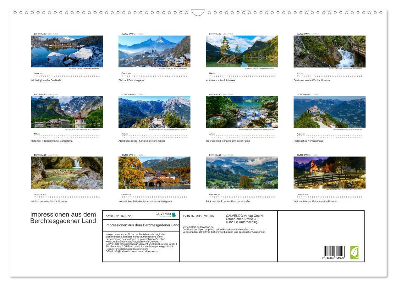 Bild: 9783383796906 | Impressionen aus dem Berchtesgadener Land (Wandkalender 2025 DIN A2...