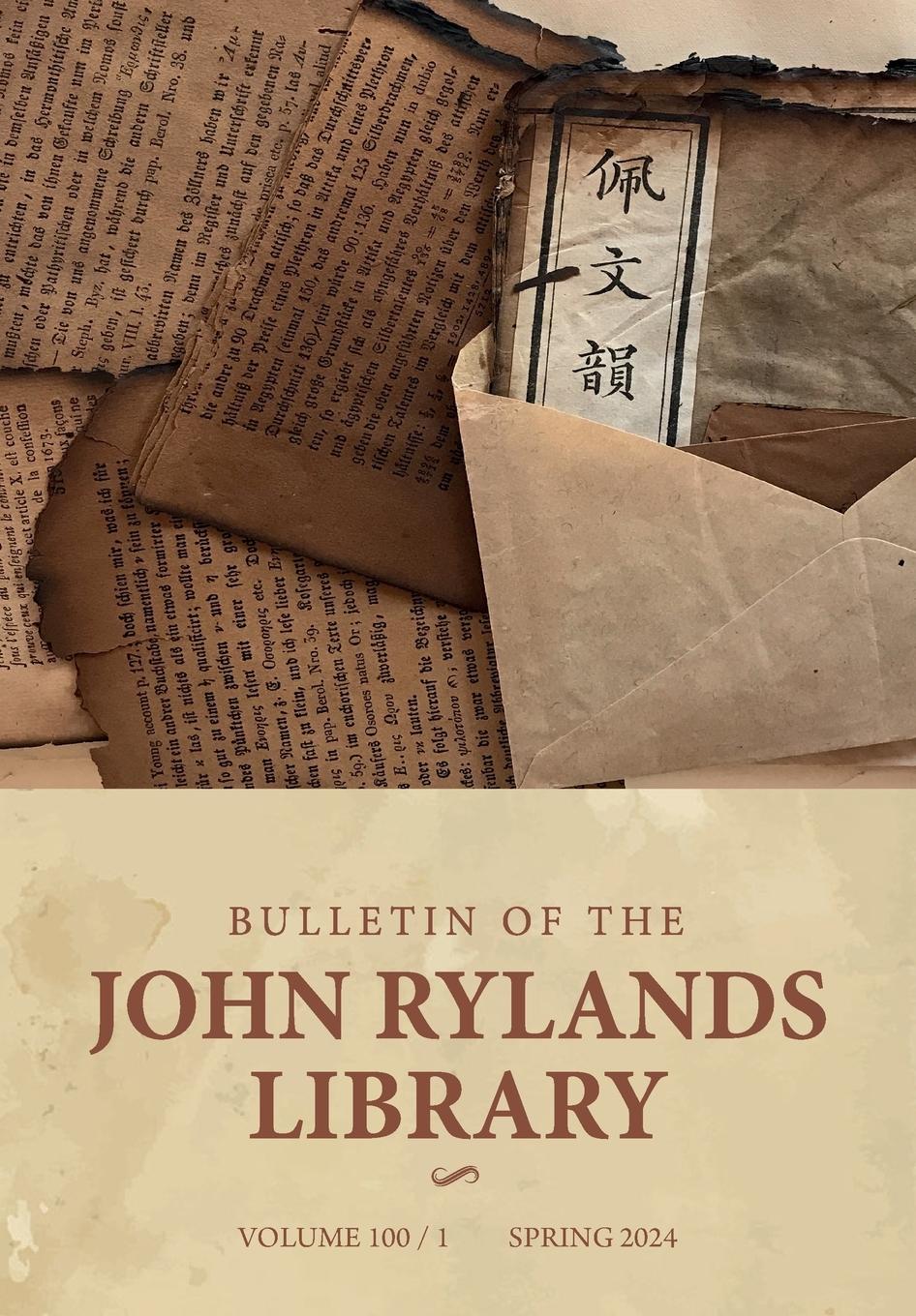 Cover: 9781526185242 | Bulletin of the John Rylands Library 100/1 | Fred Schurink (u. a.)